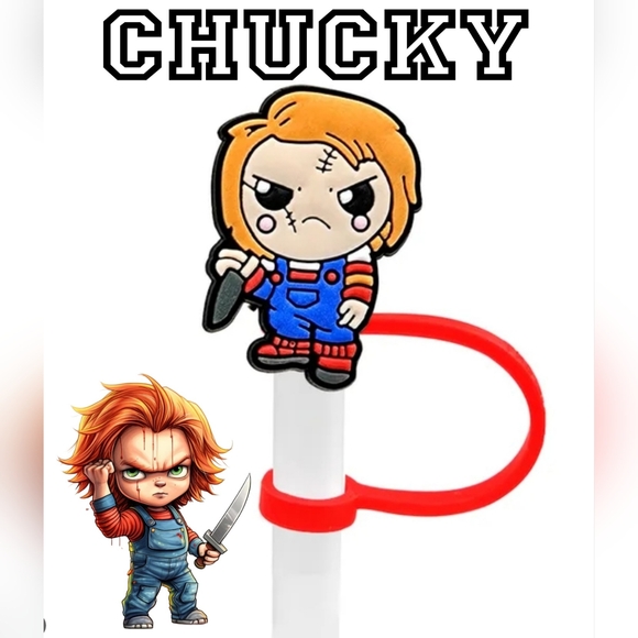 BOGO!! BUNDLE For Discount!!! Brand New Horror Fans Chucky Straw Cover - Picture 1 of 1